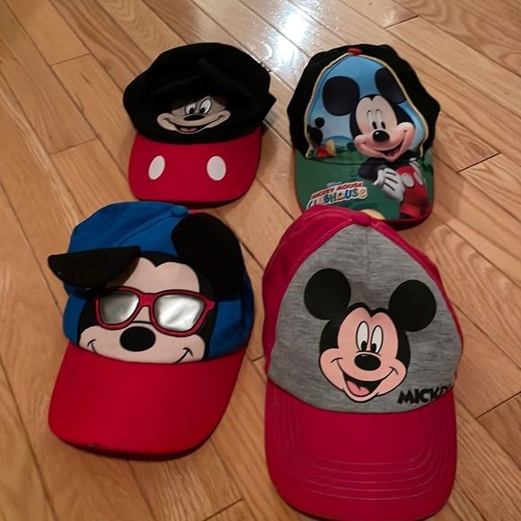 Disney Other - Bundle of 4 Mickey Mouse hats - one size